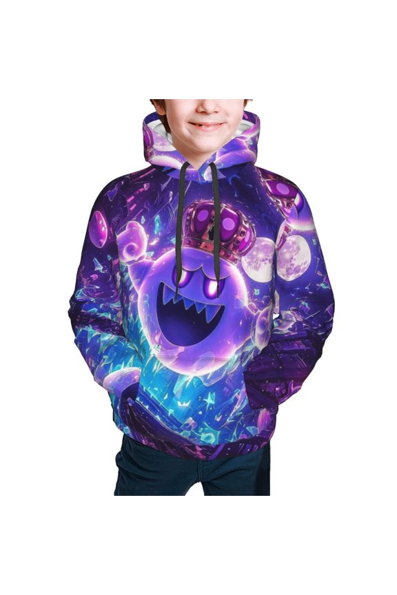 Gen-gar Demon Youth Pullover Hoodie Loose Sweatshirt Long Sleeve Hooded Sweaters