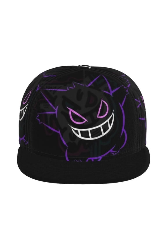 Gen-gar Unisex Flat Brim Cap Adjustable Fitted Hat Baseball Cap for Men Women