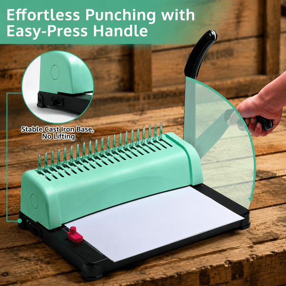 Gen2 21-hole 450 Sheet Paper Punch Binding Machine for Letter A4 A5 Sizes