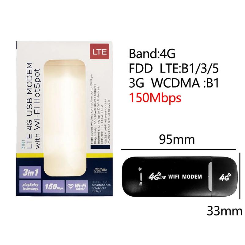 Gen2 4G WiFi Router Lte 150Mbps CAT4 Portable Modem Mini Router with SIM Card Slot Hotspot Pocket 3000mAh for Outdoor Travel