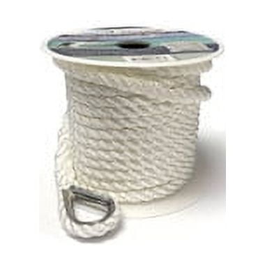 Gen3 Marine 3-Strand Twisted Nylon Anchor Line - White - 3/8"x100'