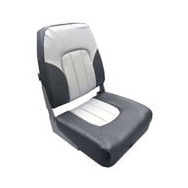 Gen3 Marine Deluxe High Back Folding Boat Seat - Gray/Charcoal
