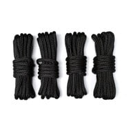 Gen3 Marine Double Braid 3/8"x15' Dock Line - Black (4 Pack)