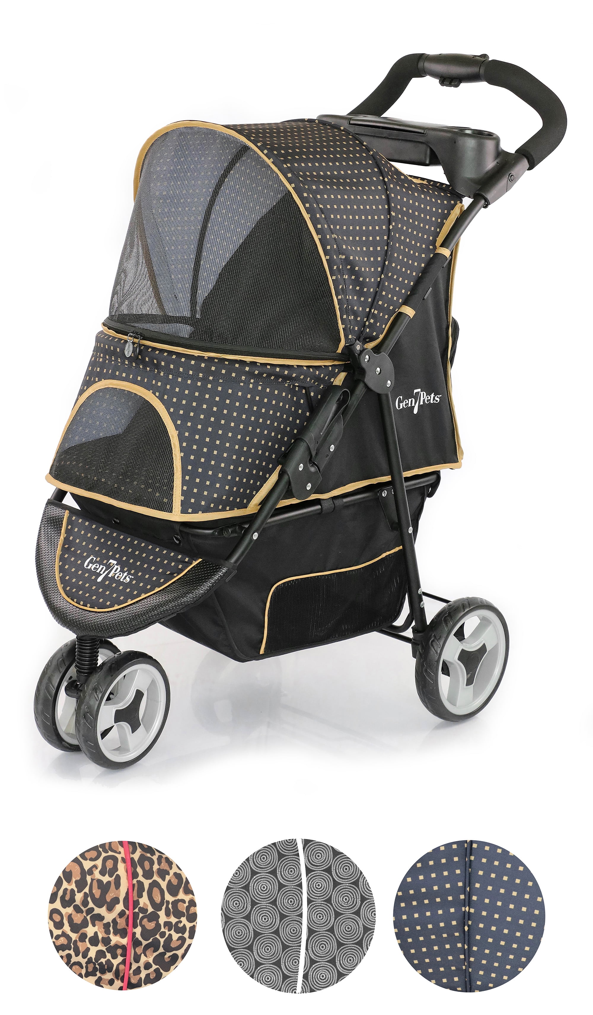 Gold Nugget All-Terrain Pet Stroller with Mesh Canopy