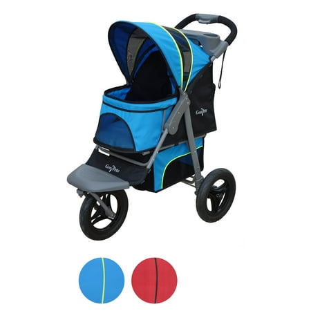 Gen7Pets Jogger 3 Wheeled Dog Stroller For Pets Up To 75 lb, Trailblazer Blue