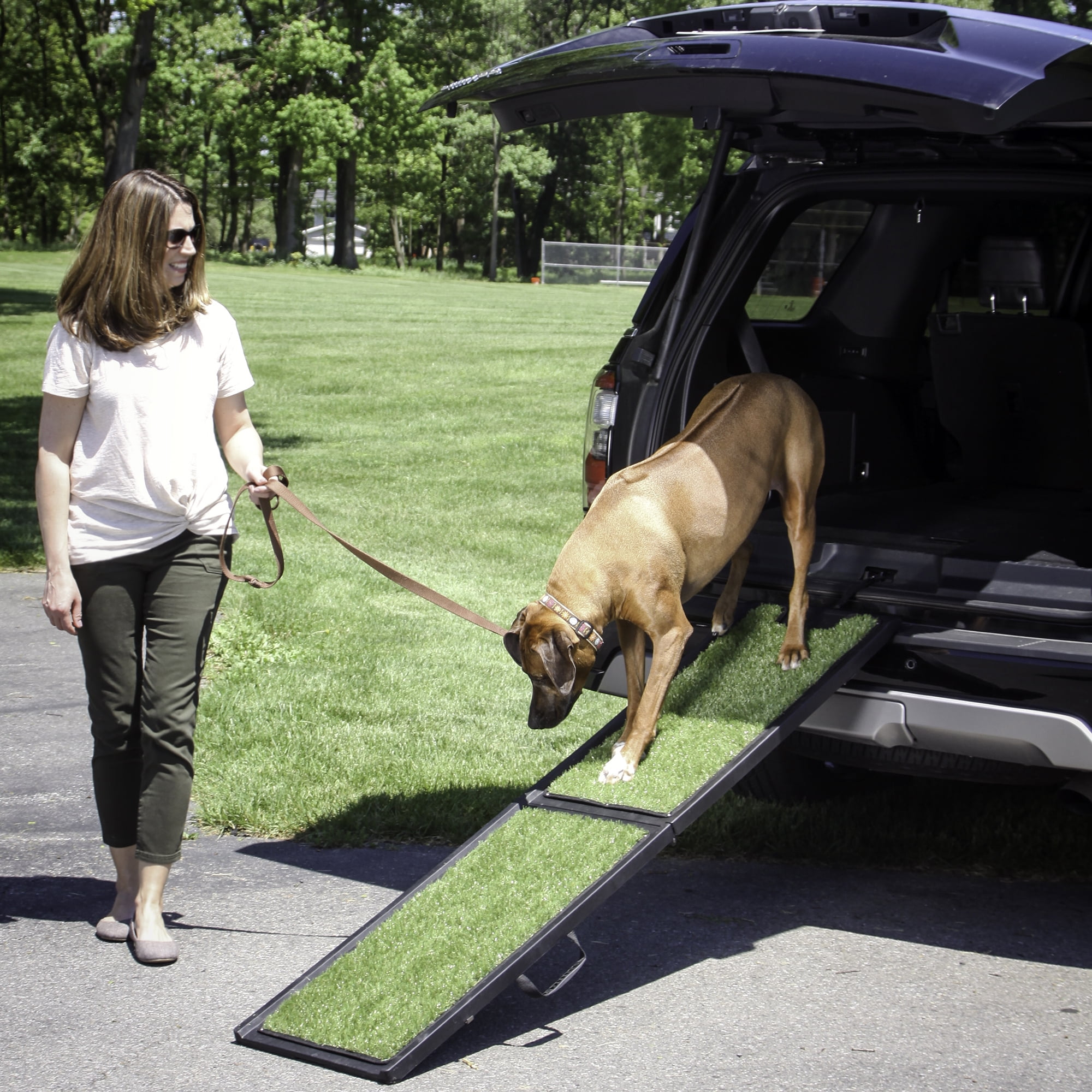 Gen7Pets Green Poly-Grass Lightweight Vehicle Ramp