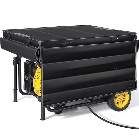 Generator Covers While Running, 100% Waterproof Heavy Duty Tarps Generator Tent, Portable Outdoor Generator Enclosure for Most 4000w~13000w Generators, Black