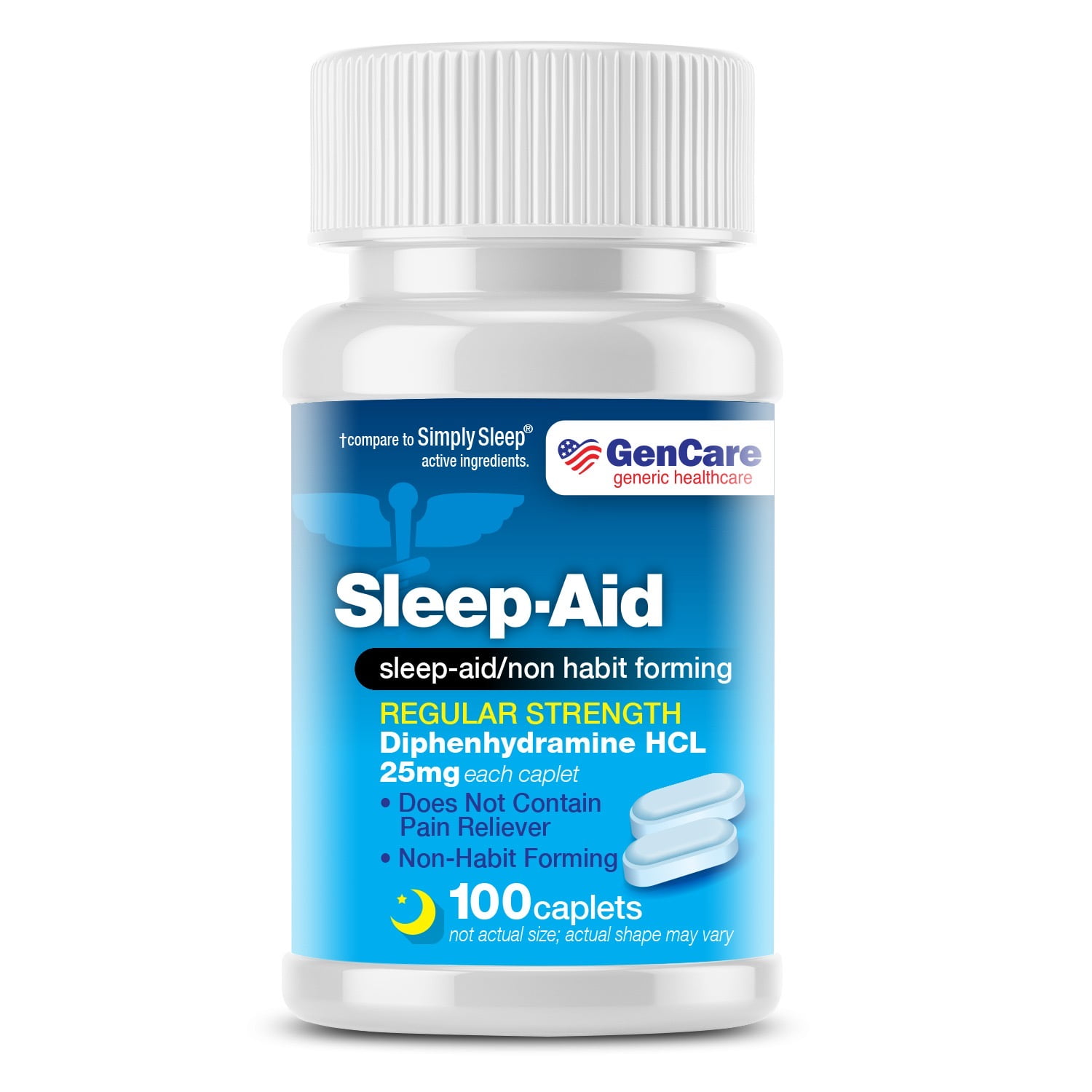 GenCare - Sleep Aid Diphenhydramine 25mg (100 caplets)