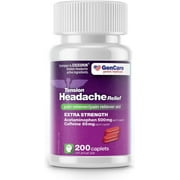 GenCare Tension Headache Relief Acetaminophen 500mg & Caffeine 65mg, 200 Caplets