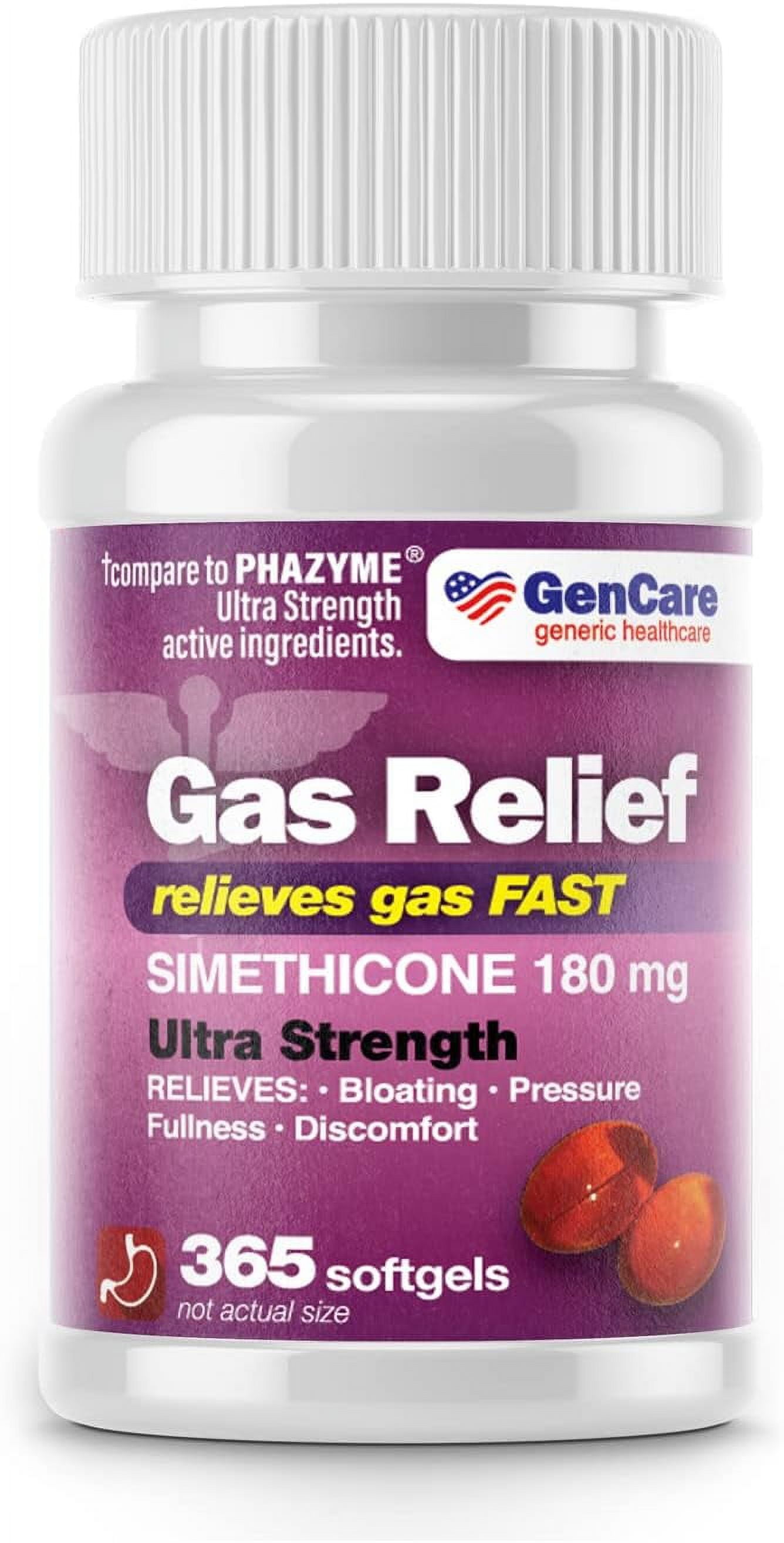 GenCare - Ultra Strength Simethicone Gas Relief 180 mg (365 Softgels ...