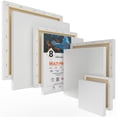 thumbnail image 1 of GenCrafts Assorted Stretched Canvas (8 Pack), Square for Acrylic, Oil, Other Wet or Dry Medium - Artist Grade, 1 of 6