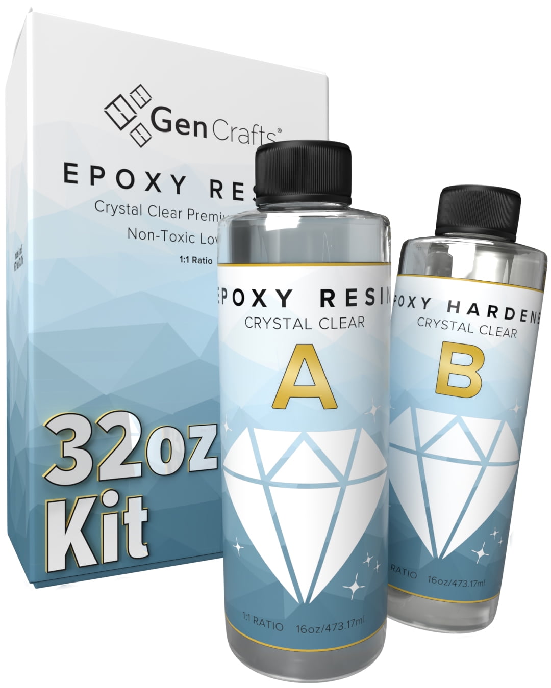Epoxy Resin Crystal Clear Resin Kit Art Boat and Tabletop | 2 Part Countertop Ma
