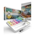 thumbnail image 1 of GenCrafts Metallic Watercolor Palette 8” x 6” Plastic 24-Well Rectangular Art Palette, 1 of 5