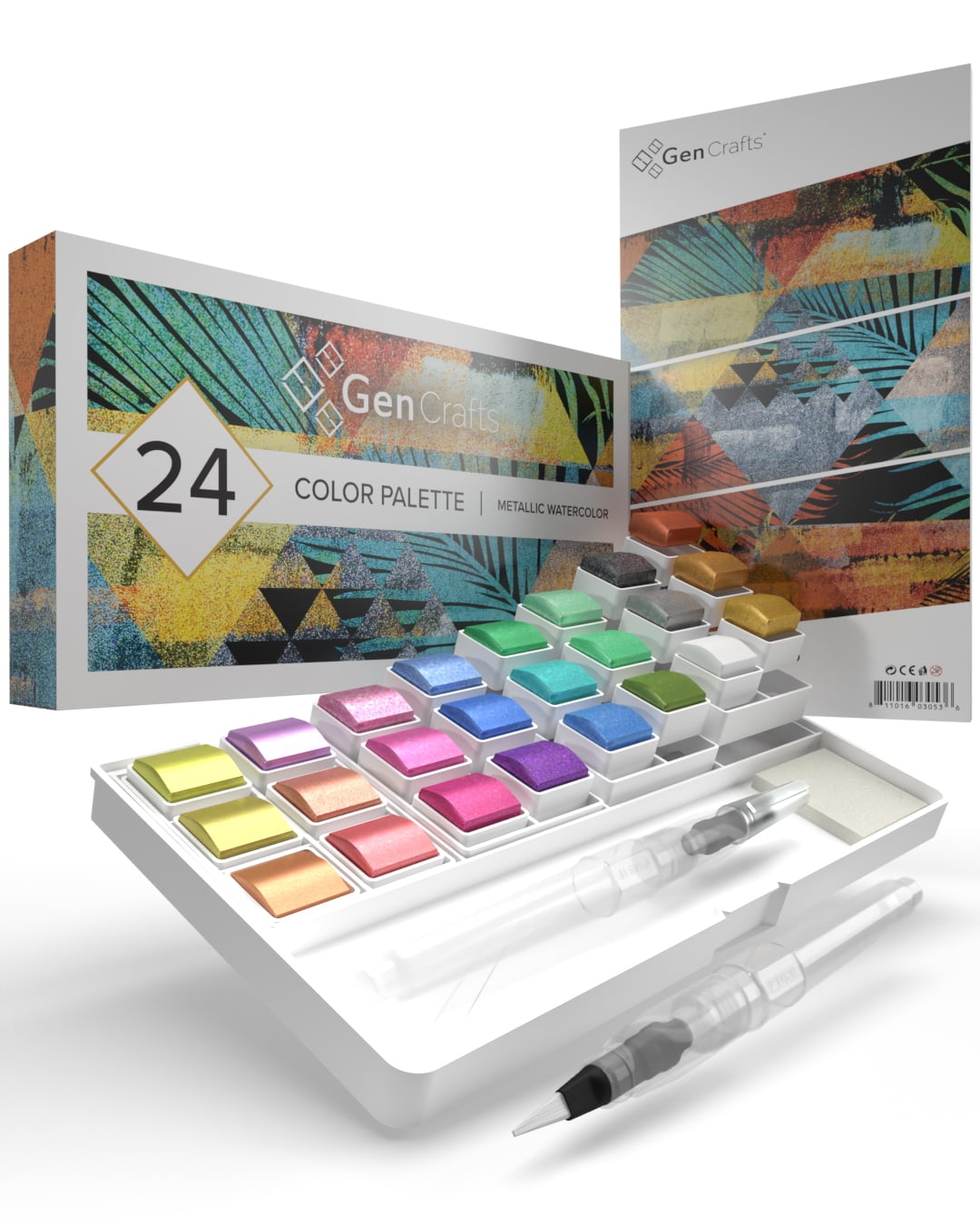 Komorebi Metallic Watercolor Paint Set – Set of 6 Shimmery Premium Colors