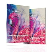 GenCrafts Watercolor Paper Pad, A4 Size(8.3x11.7"), Pack of 2 for Artists of all Ages