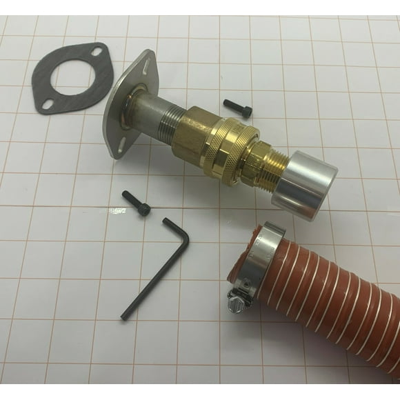 GenExhaust for Champion Genset w/#80 Quick Disconnect 1-1/2" silicone extn (4ft)