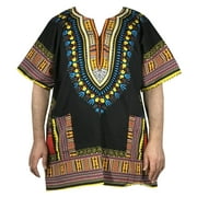 GenOne African Men Women Dashiki Cotton T Shirt Blouse Unisex Top Tribal Festival Clothing