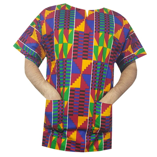 African Kente Shirt - Long Sleeve Traditional Cotton Dashiki main image 0