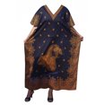 thumbnail image 1 of GenOne Kaftan Dresses for Women Paisley Robe Beach Coverups Maxi Caftan Black Blue Gold Cotton, 1 of 1
