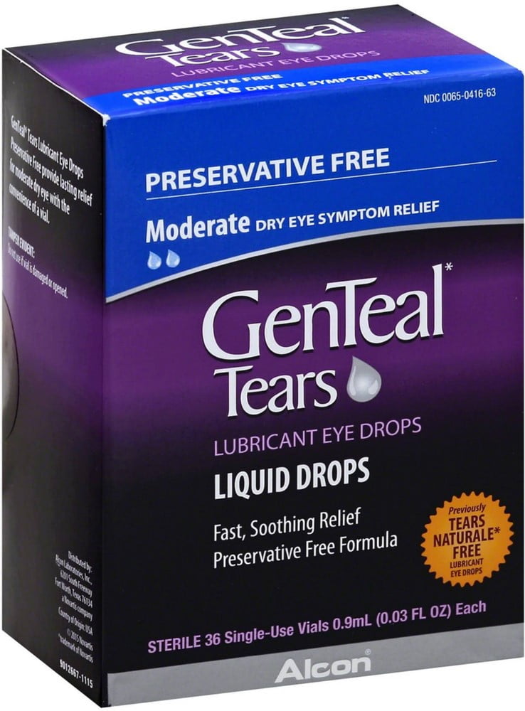 GenTeal Lubricant Eye Drops Sterile Single-Use Vials 36 ea (Pack of 4)