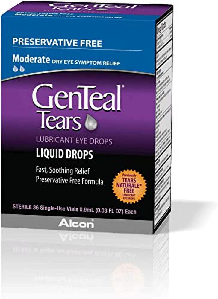 GenTeal Tears Liquid Drops, Single-Use Vials - 36 ct, Pack of 6