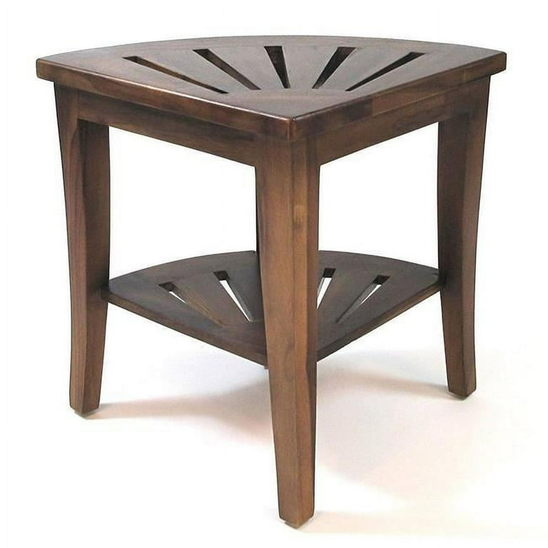 GenUine Teak Corner Shower Bench Teak Walmart