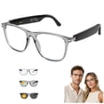 thumbnail image 1 of Genxenon Bluetooth Glasses with Photochromic Lenses for Men and Women,Open Ear Audio,Smart Glasses with Speakers,Modern Square Photochromic Sunglasses,Suitable Fand Meetings and Offices, 1 of 10