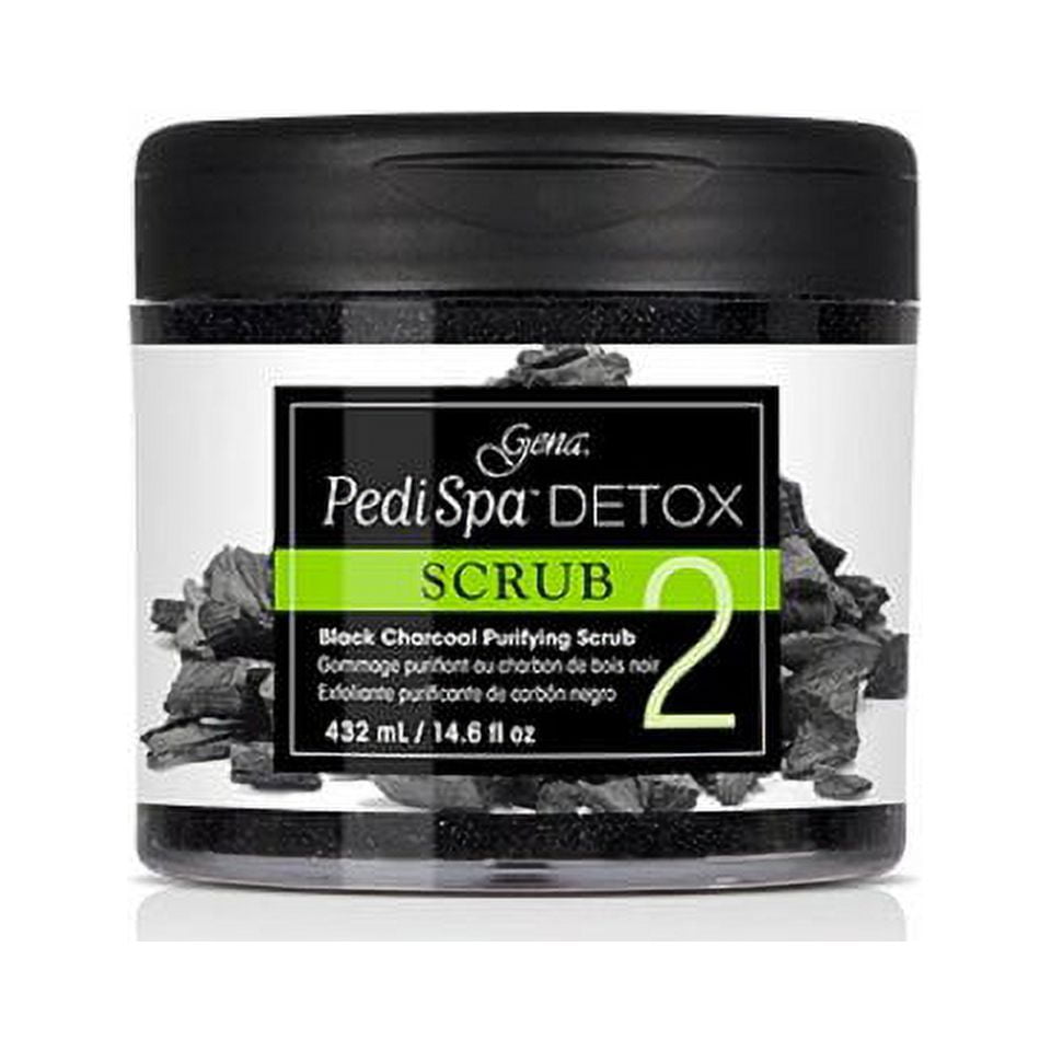 Gena Pedi Spa Detox Black Charcoal Scrub 14.6 oz