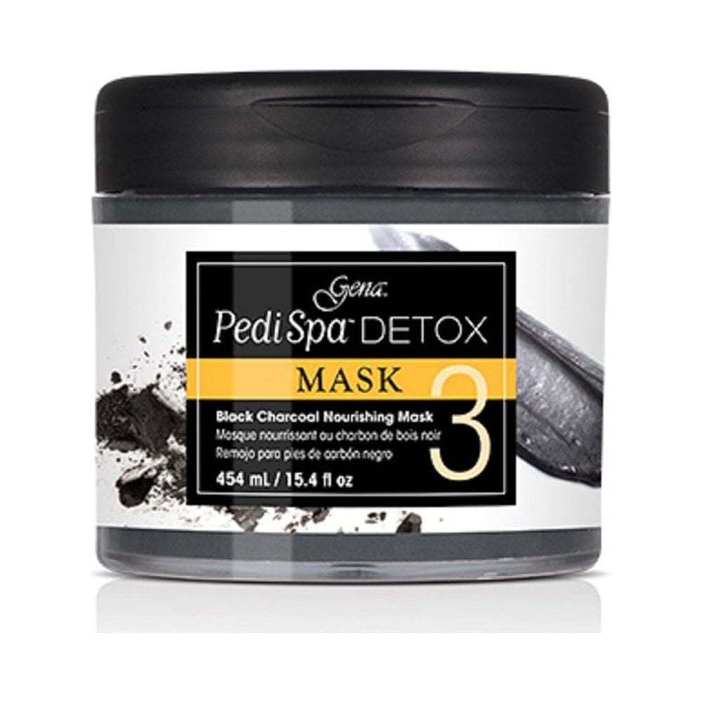 Gena Pedicure PediSpa Detox Black Charcoal Nourishing Mask 15.4oz/454mL