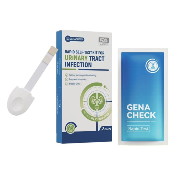 GenaCheck UTI Rapid Self-Test Kit  Urinary Tract Infection Test, Fast At-Home Results, 204 Tests