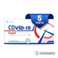 thumbnail image 1 of Genabio COVID-19 Rapid Self-Test Kit Easy At Home 15 Minute COVID Home Test, 5 Pack, 1 of 9