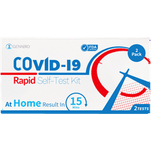 Genabio COVID-19 Rapid Test Kit: 2 tests, 15-min results, easy & non-invasive. Multipack: 2 tests