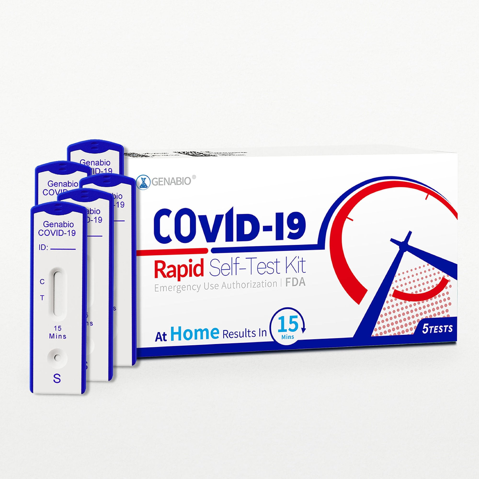 Genabio COVID-19 Antigen at Home Rapid Self-Test Kit [5 Tests per Box ...