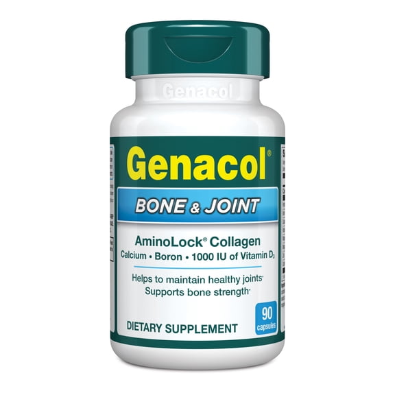 Genacol Bone & Joint Support Supplement with Calcium, Boron, Magnesium, Vitamin D3, Hydrolyzed Collagen, 90 Capsules