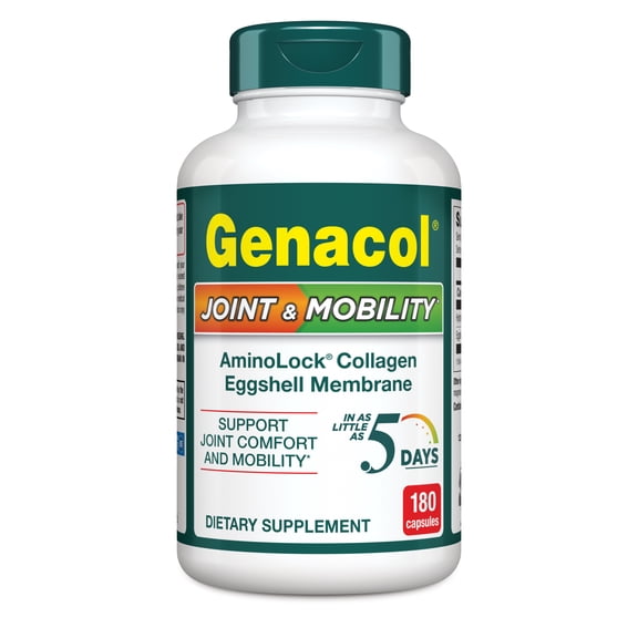 Genacol Joint & Mobility Eggshell Membrane and Ultra-Hydrolyzed Collagen, 180 Caps