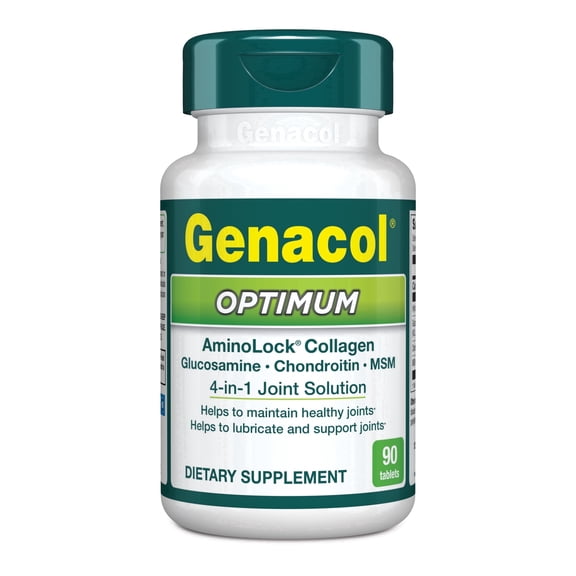 Genacol Optimum Glucosamine, Chondroitin, MSM & Collagen for Joint Support, 30-Day Supply