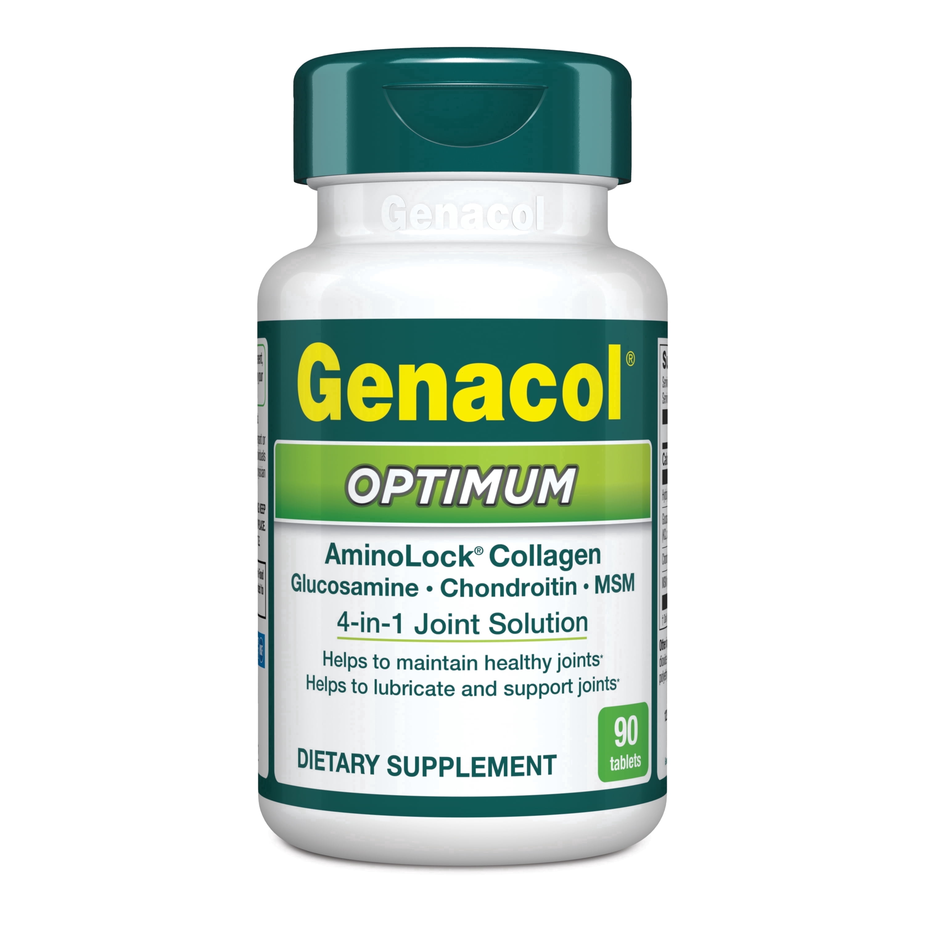 Genacol Optimum – Glucosamine, Chondroitin, MSM & Collagen for Joint Support, 90 Tablets (30-Day Supply)