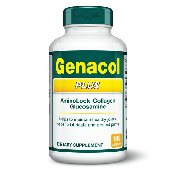 Genacol Plus Glucosamine & Ultra-Hydrolyzed Collagen for Joint Mobility, 180 Capsules