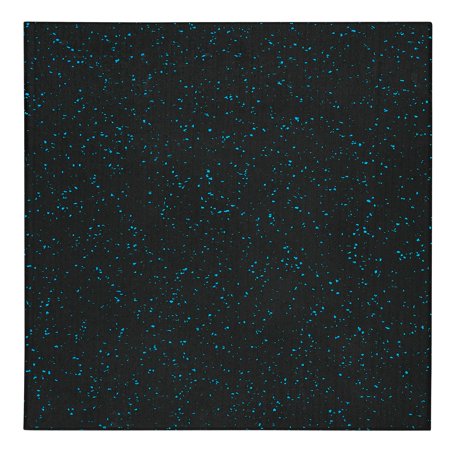 Playsafer Rubber Gym Floor Tiles, 1", 20", Black, 120 Tiles - Gym Flooring, Gym Floor Mats