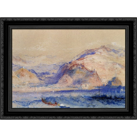 Genda 24x19 Black Ornate Wood Framed Canvas Art by Turner, Joseph Mallord William