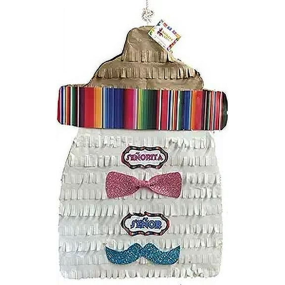 Gender Baby Bottle Pinata Gender Reveal Party Seorita Seor Fiesta Baby Shower Nio Nia He or She? Boy or Girl? It's a