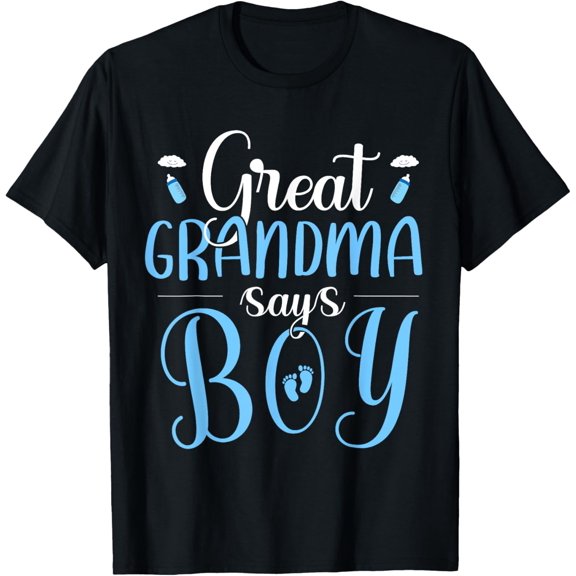 Gender Baby Reveal Great Grandma Says Boy Matching Family T-Shirt