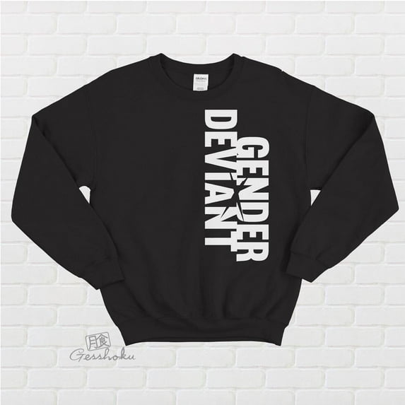 Gender Deviant Crewneck Sweatshirt by Gesshoku - LGBTQ Transgender Non-Binary Pride Shirt