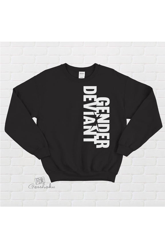 Gender Deviant Crewneck Sweatshirt by Gesshoku - LGBTQ Transgender Non-Binary Pride Shirt