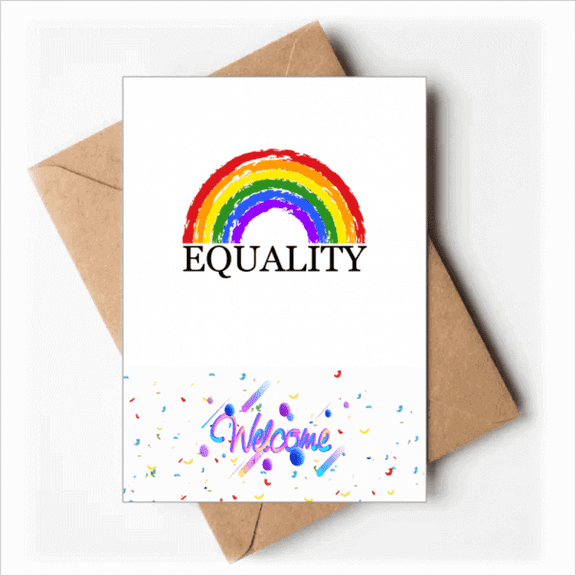 Gender Difference And Identity Rainbow Equality Welcome Back Greeting Cards Envelopes Blank