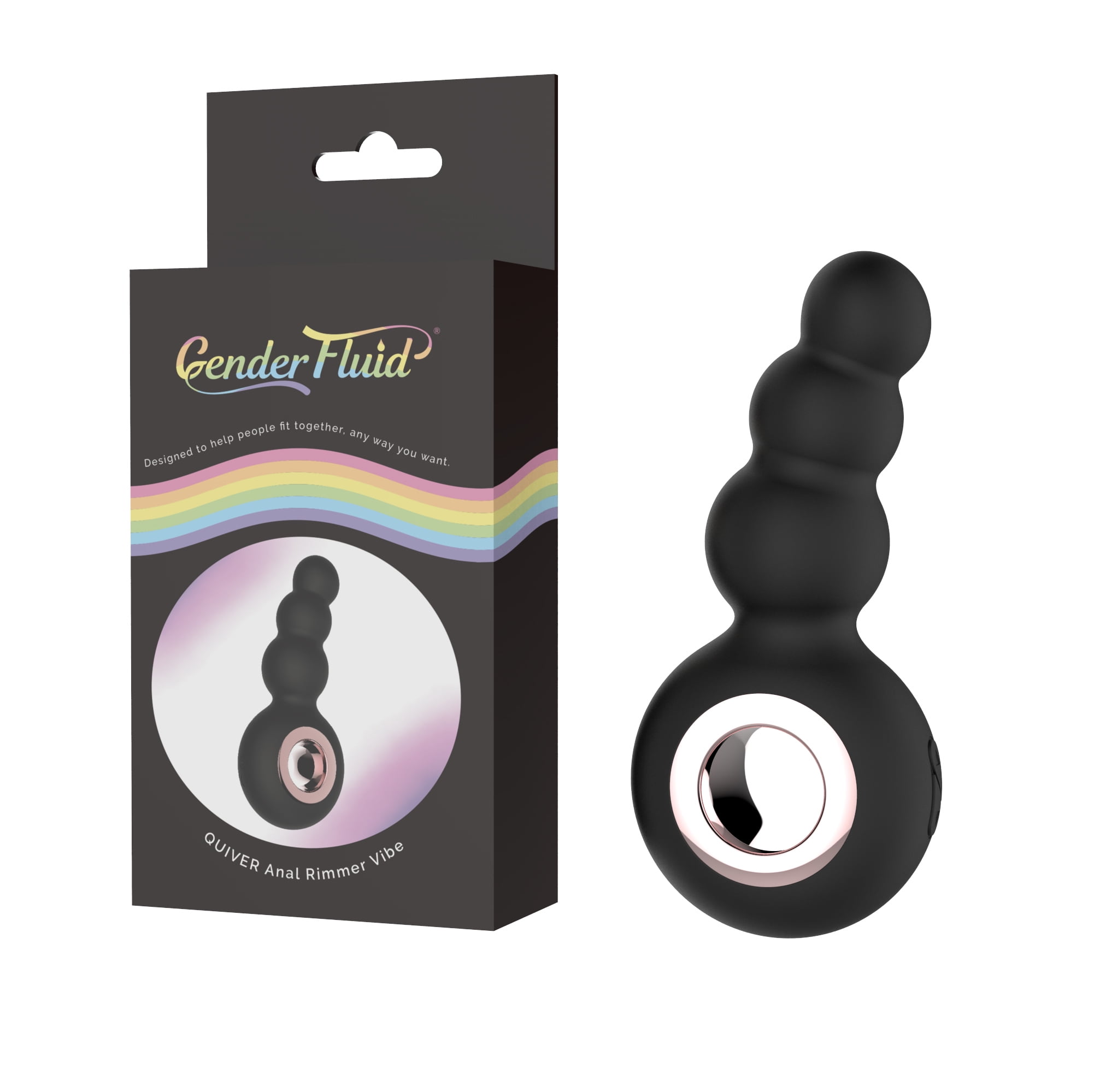Gender Fluid Quiver Anal Ring Bead Vibe - Black - Walmart.com