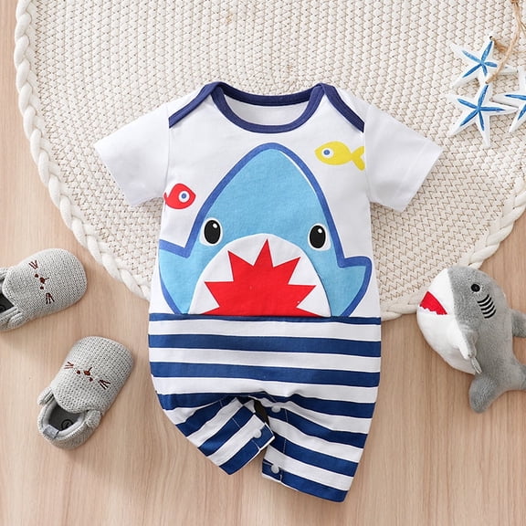 Gender-Neutral Baby Short Sleeve Jumpsuit – Eco-Friendly Fabric