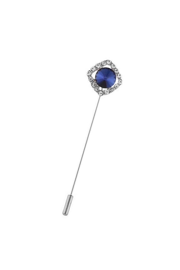 Gender Neutral Crystal Accented Brooch Pin Comfortable Wear Safety Lapel Pin