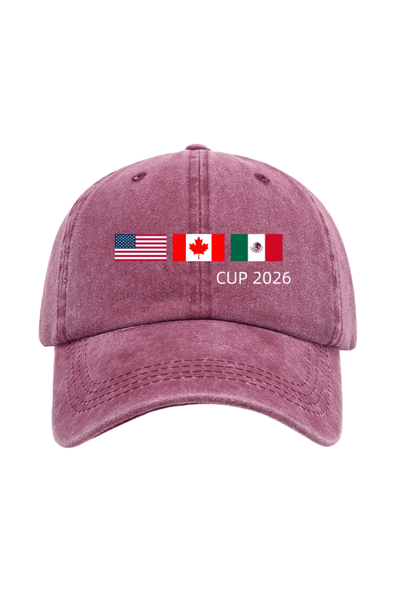 Gender-Neutral Hat World Cup Hat Vintage Curved Brim Cap Suitable For All Ages Retro Styling Cap Travel Companion Cap Classic Unisex Cap Vintage Inspired Appearance Anti-Slip Design Cap