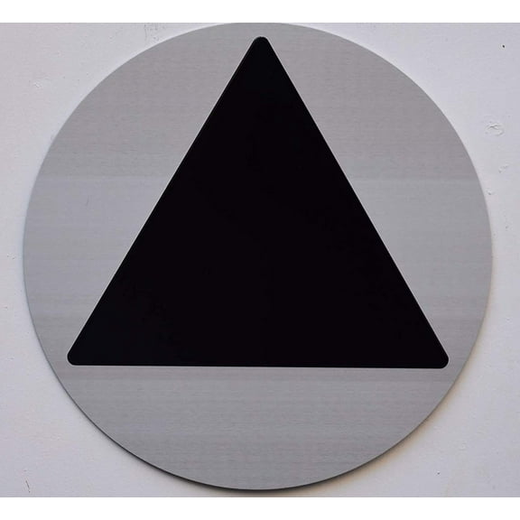 Gender Neutral Restroom Door Sign | No Pictograms Sign (Silver q12)